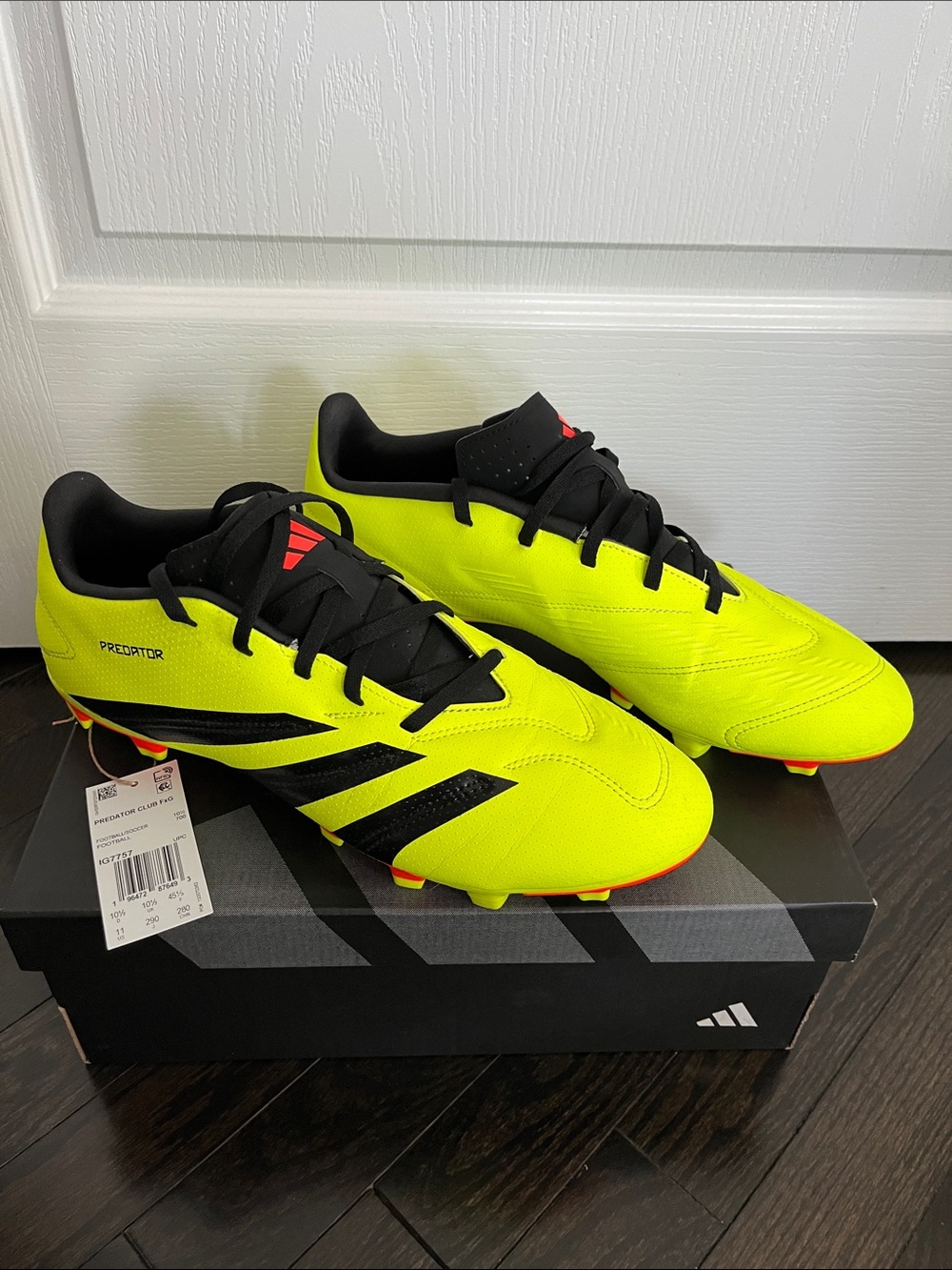 adidas Predator Soccer Cleats - Neon Yellow & Black